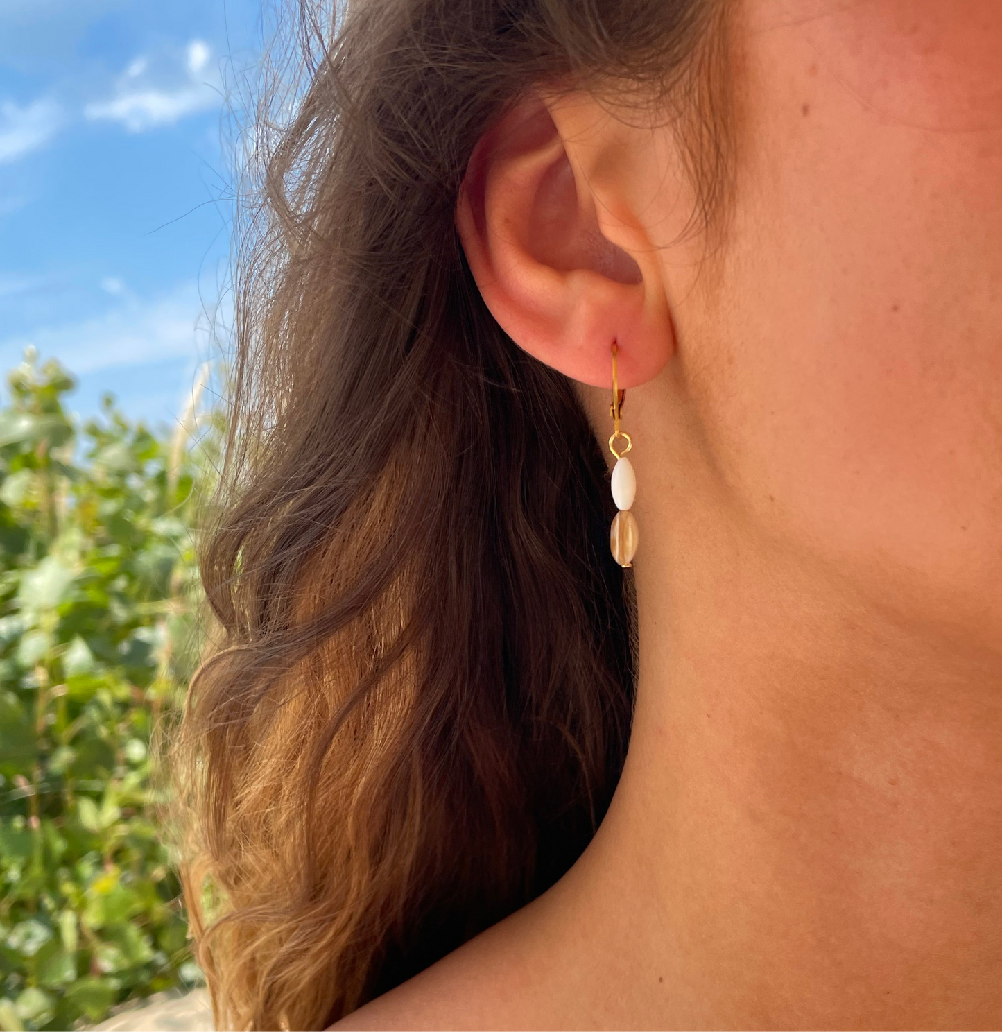 Iced coffee earrings