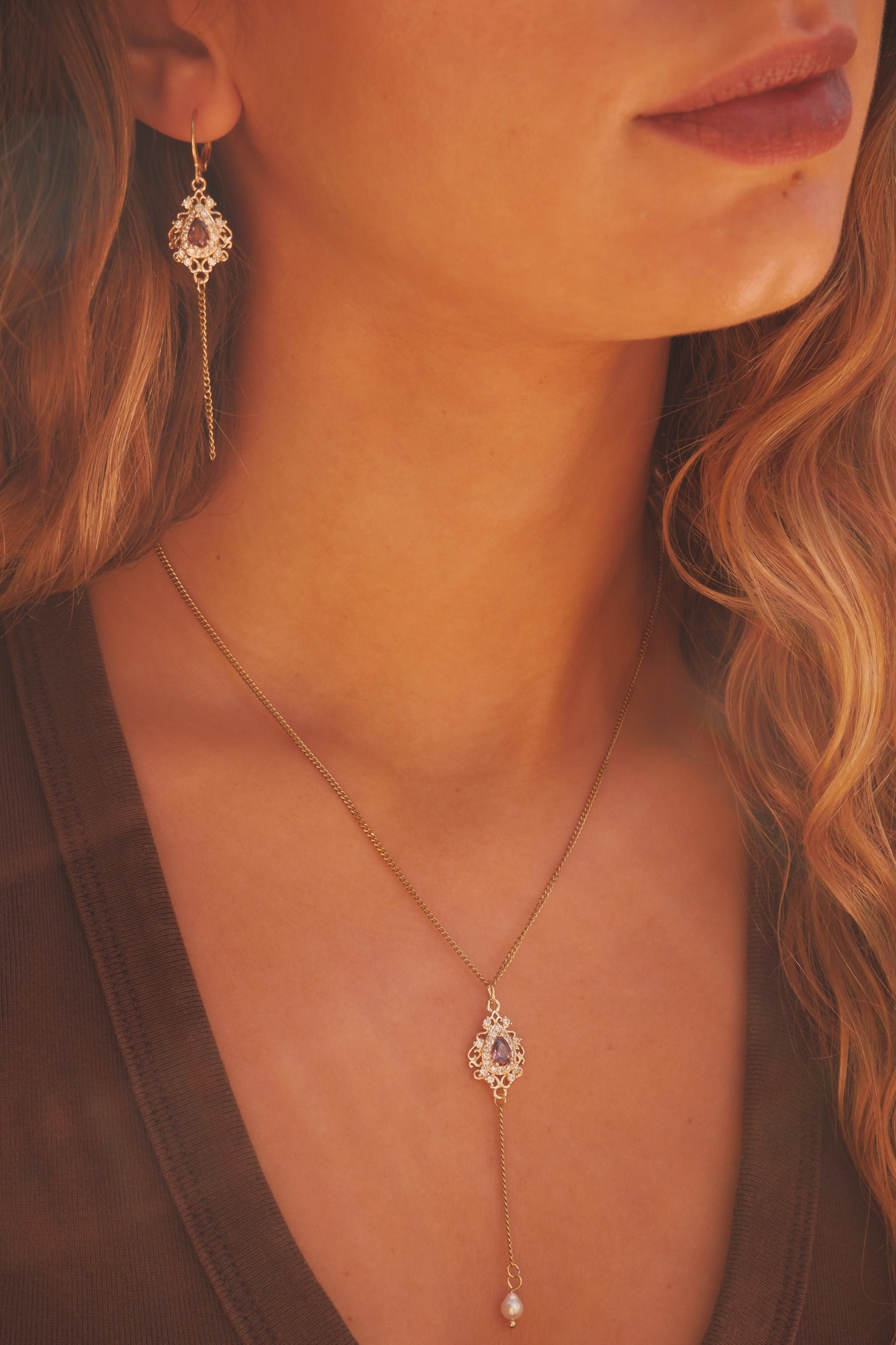 Athena necklace lilac