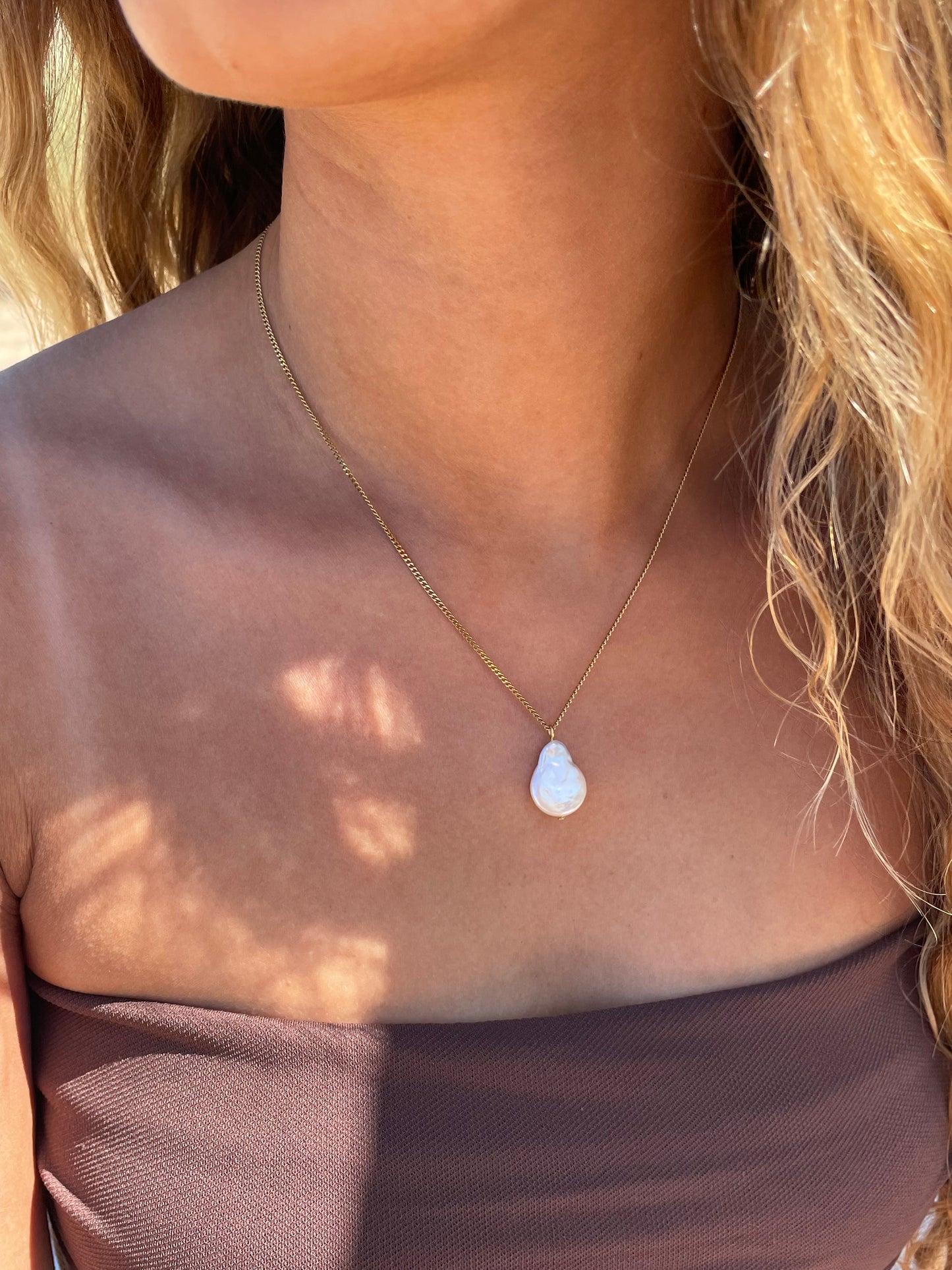 Baroque pearl necklace