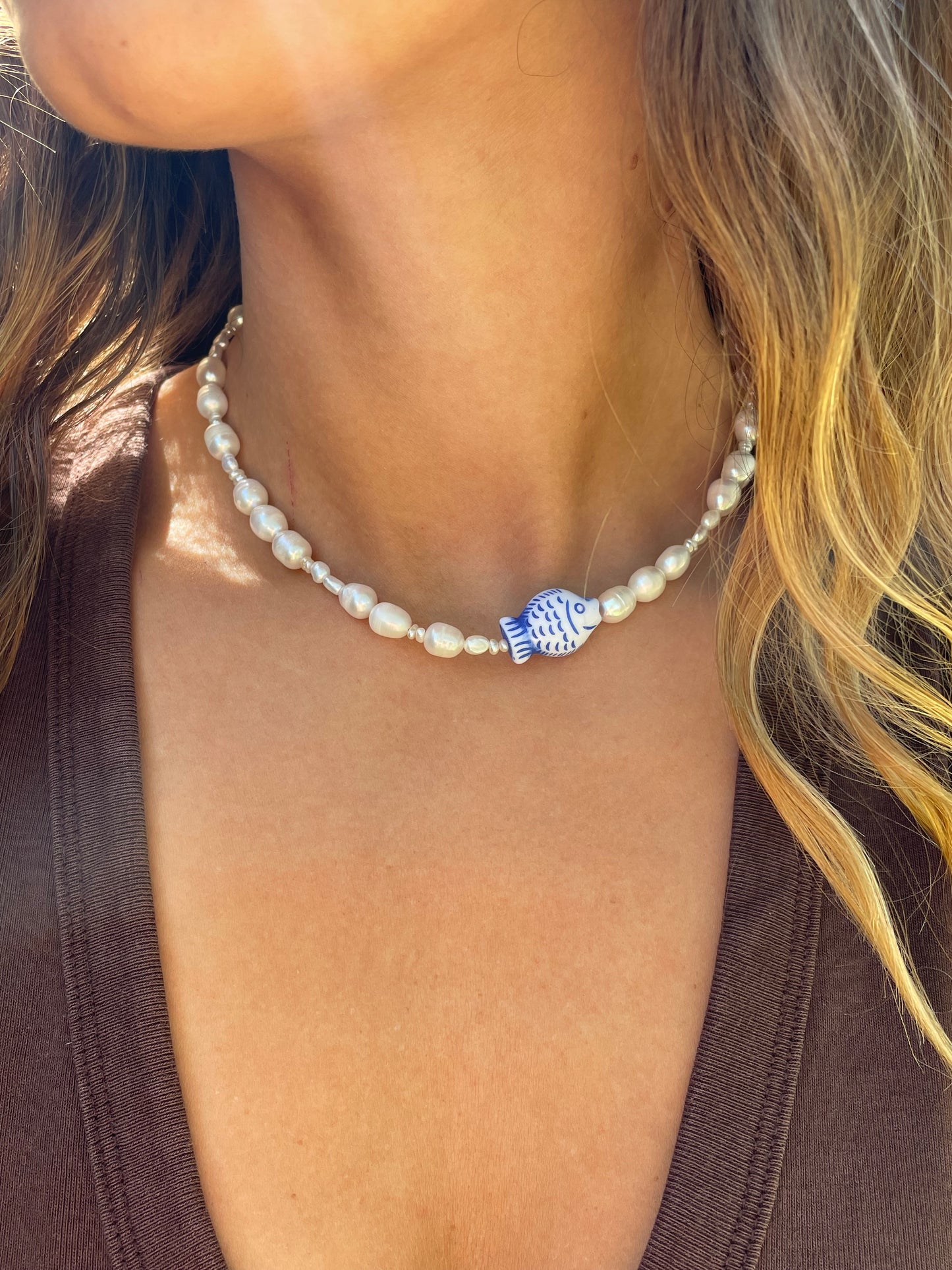 Mykonos pearl necklace