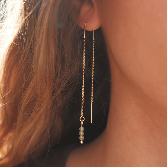Leila earrings green apatite