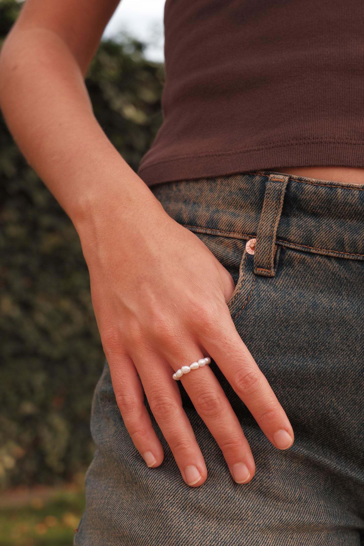 Organic pearl ring