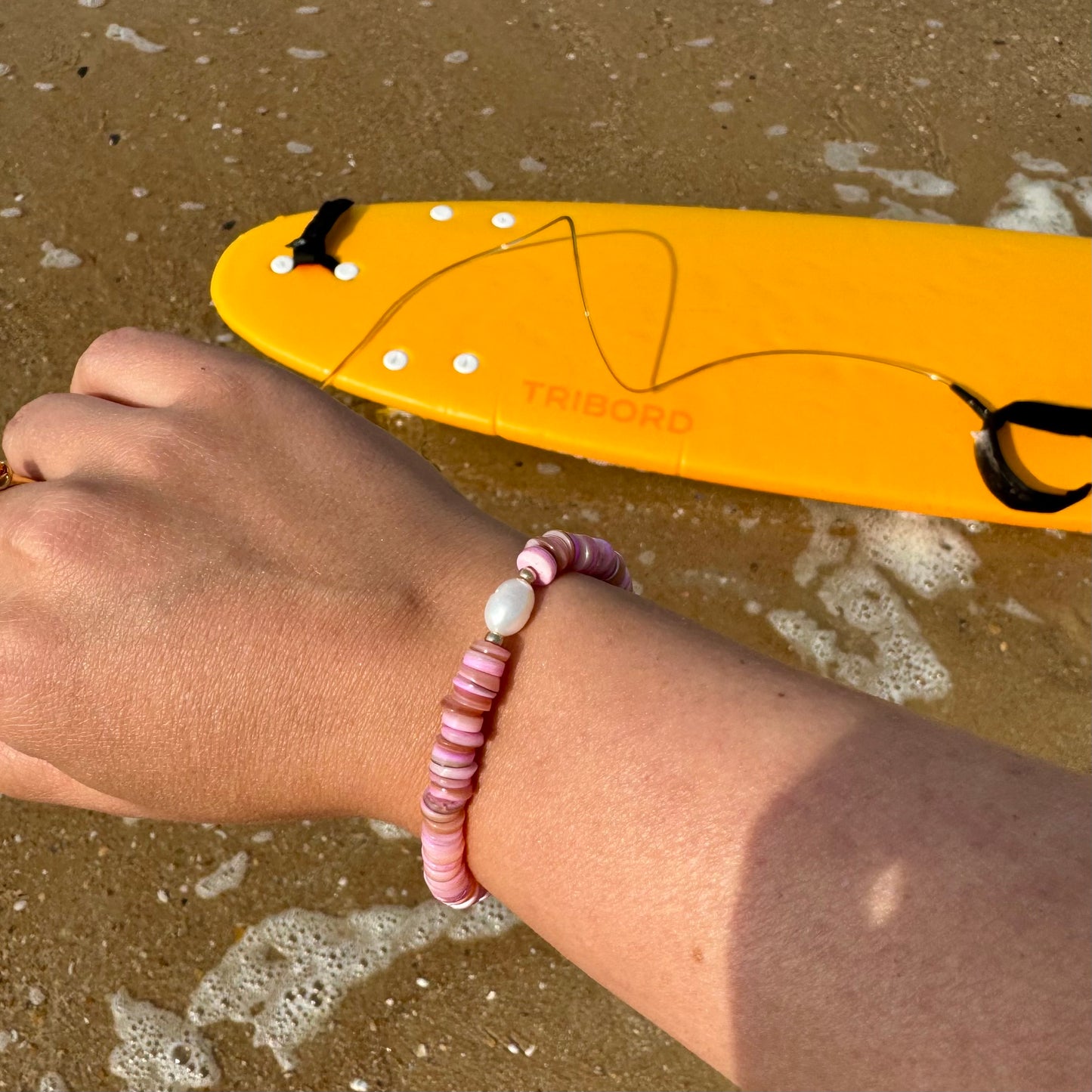 Pink surf bracelet