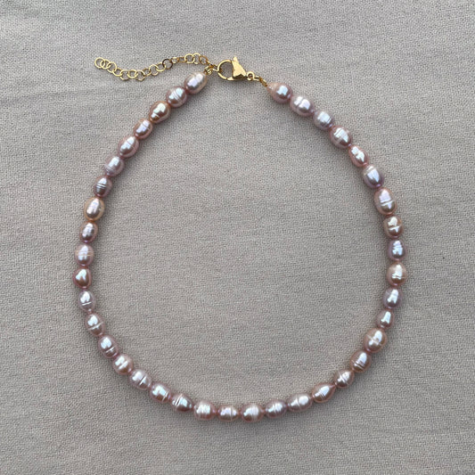 Lilac pearl necklace