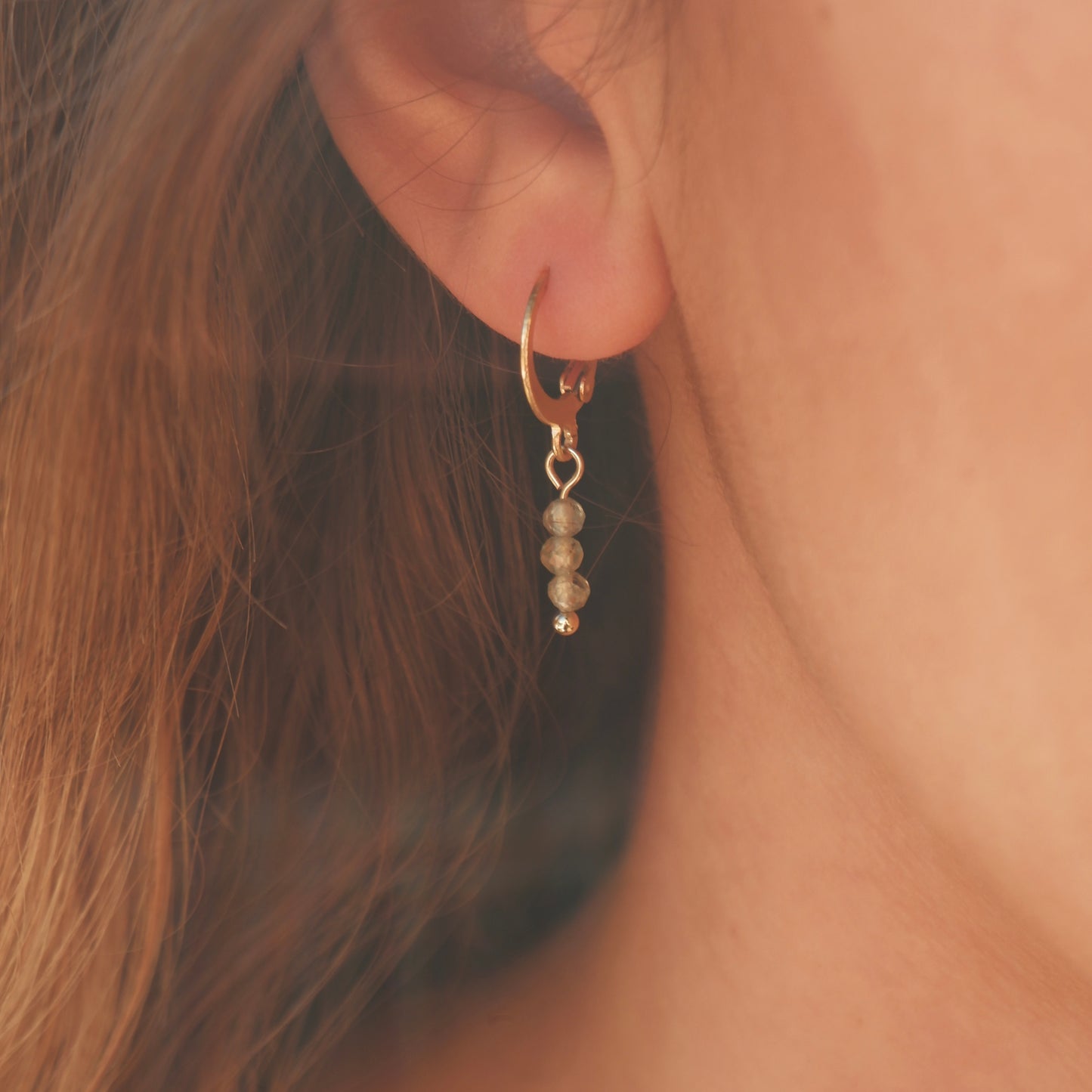 Green apatite earrings