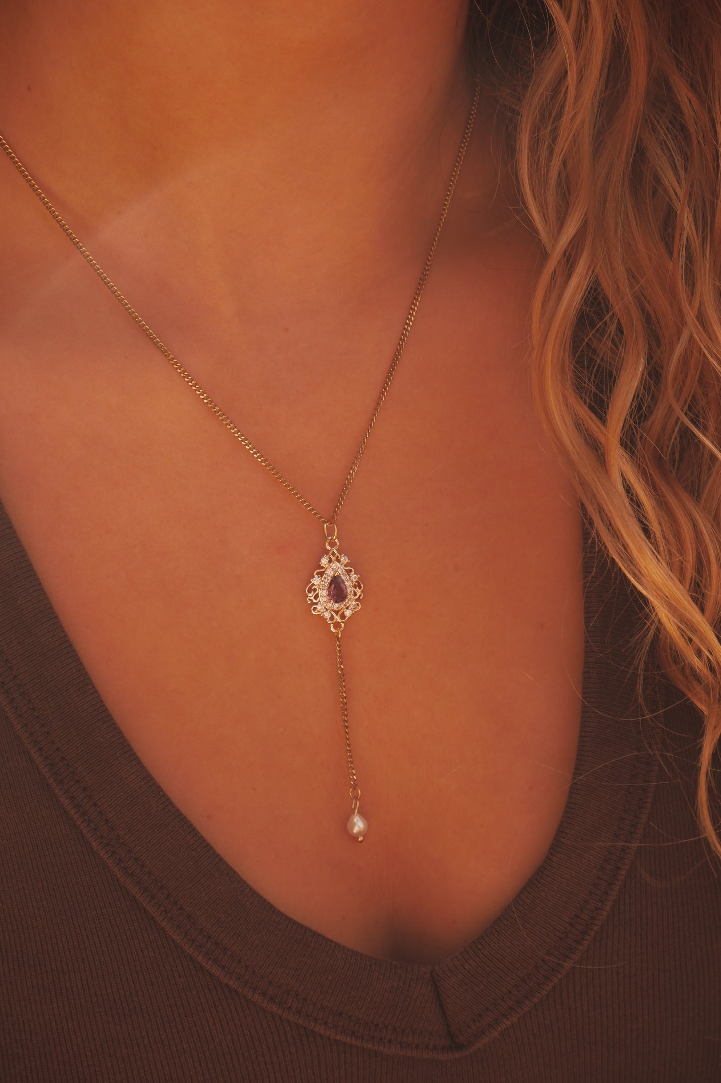 Athena necklace lilac