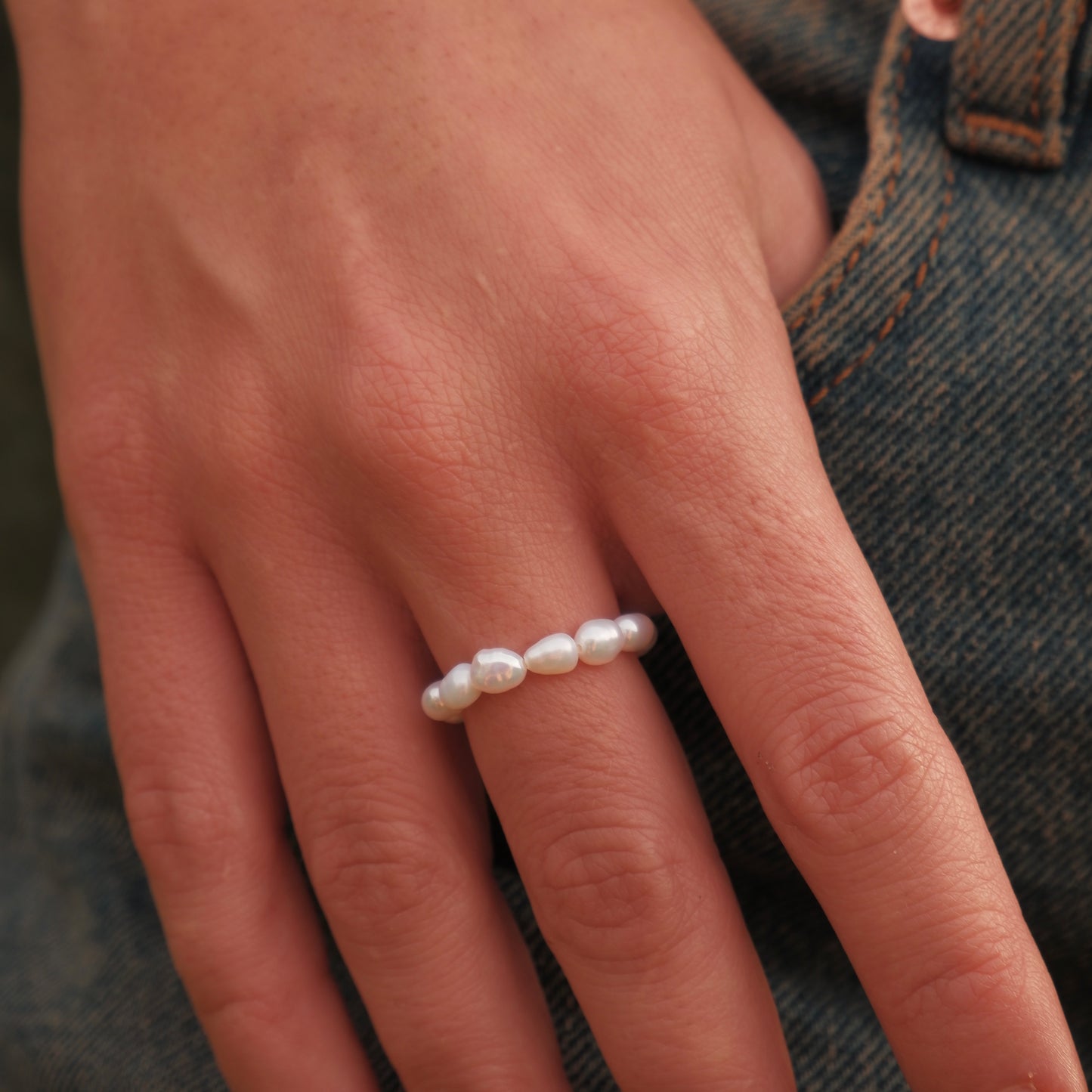 Organic pearl ring