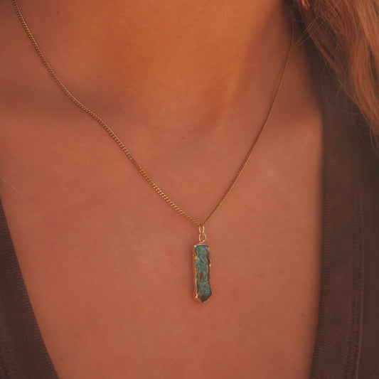 Peacock baroque pearl necklace