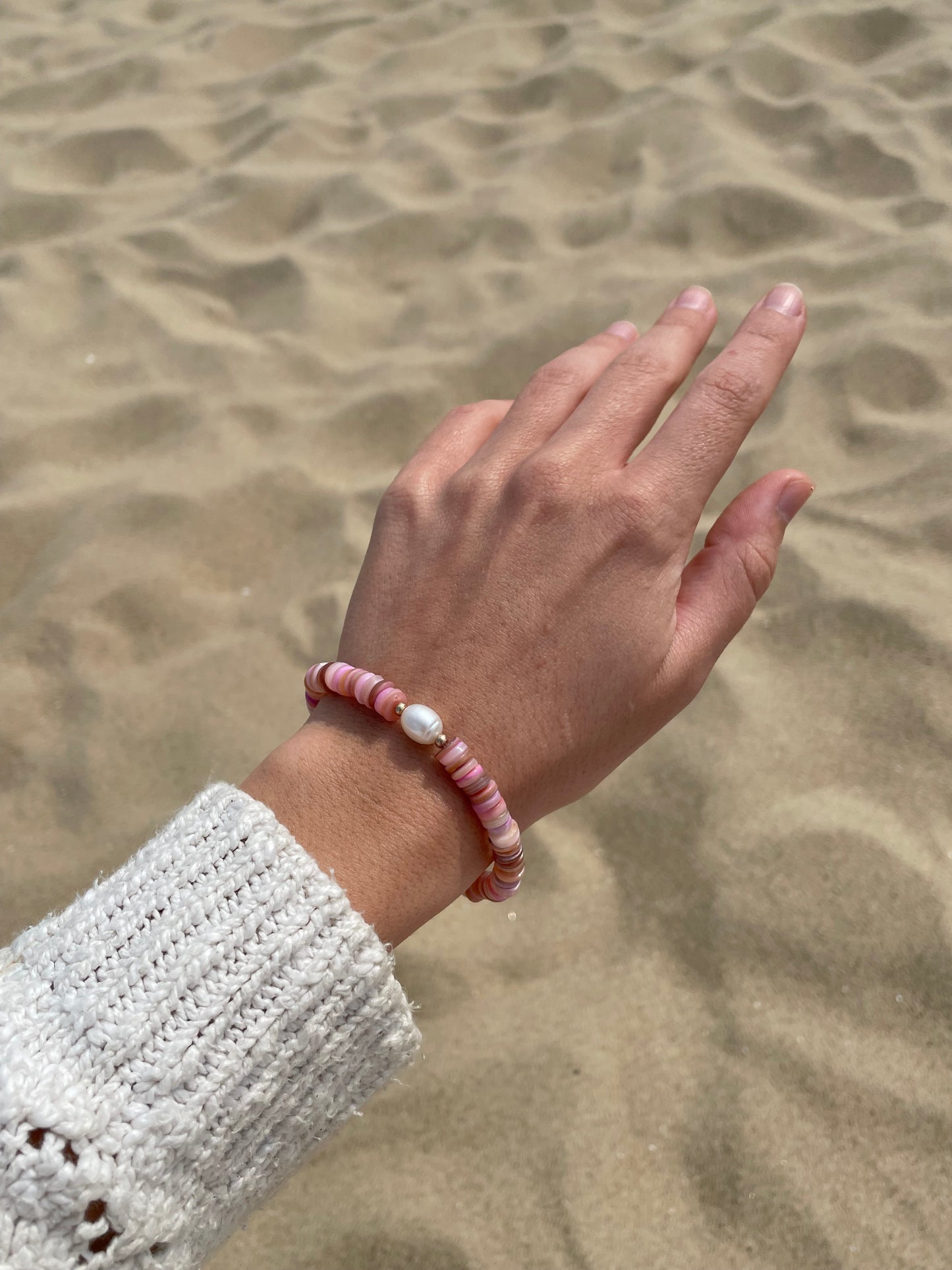 Pink surf bracelet