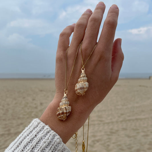 Spiral shell necklace