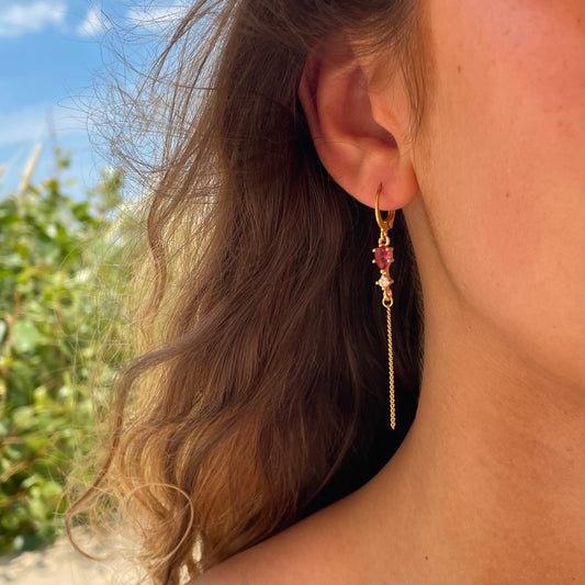 Amelia earrings coral pink