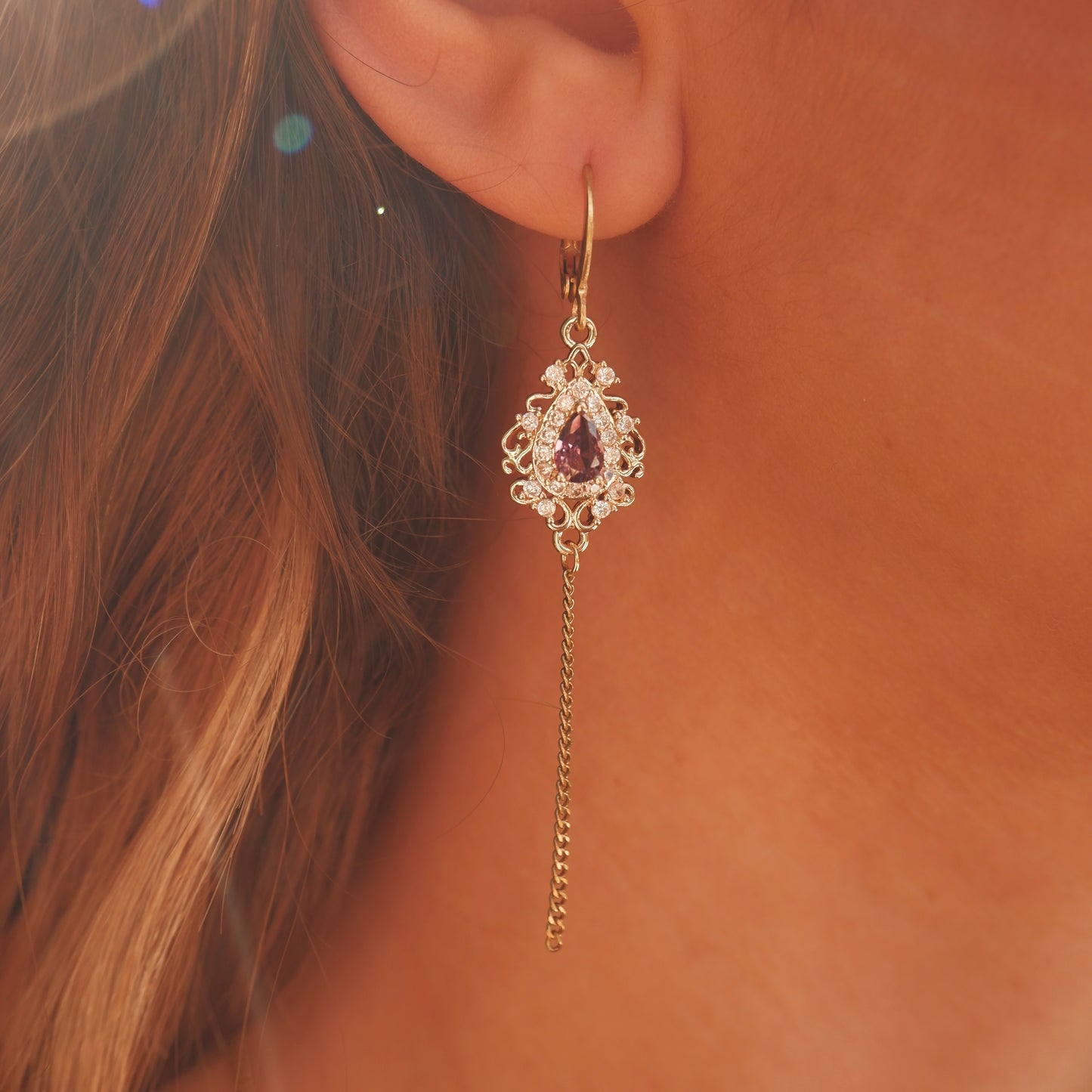 Athena earrings lilac