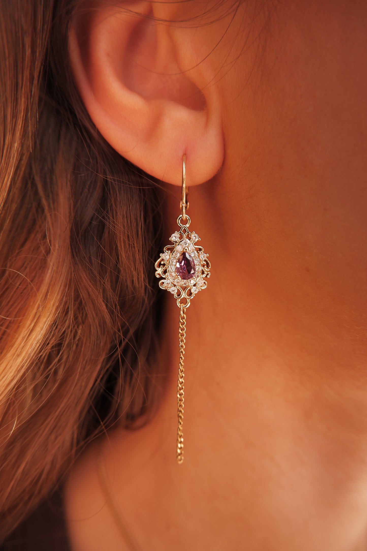 Athena earrings lilac