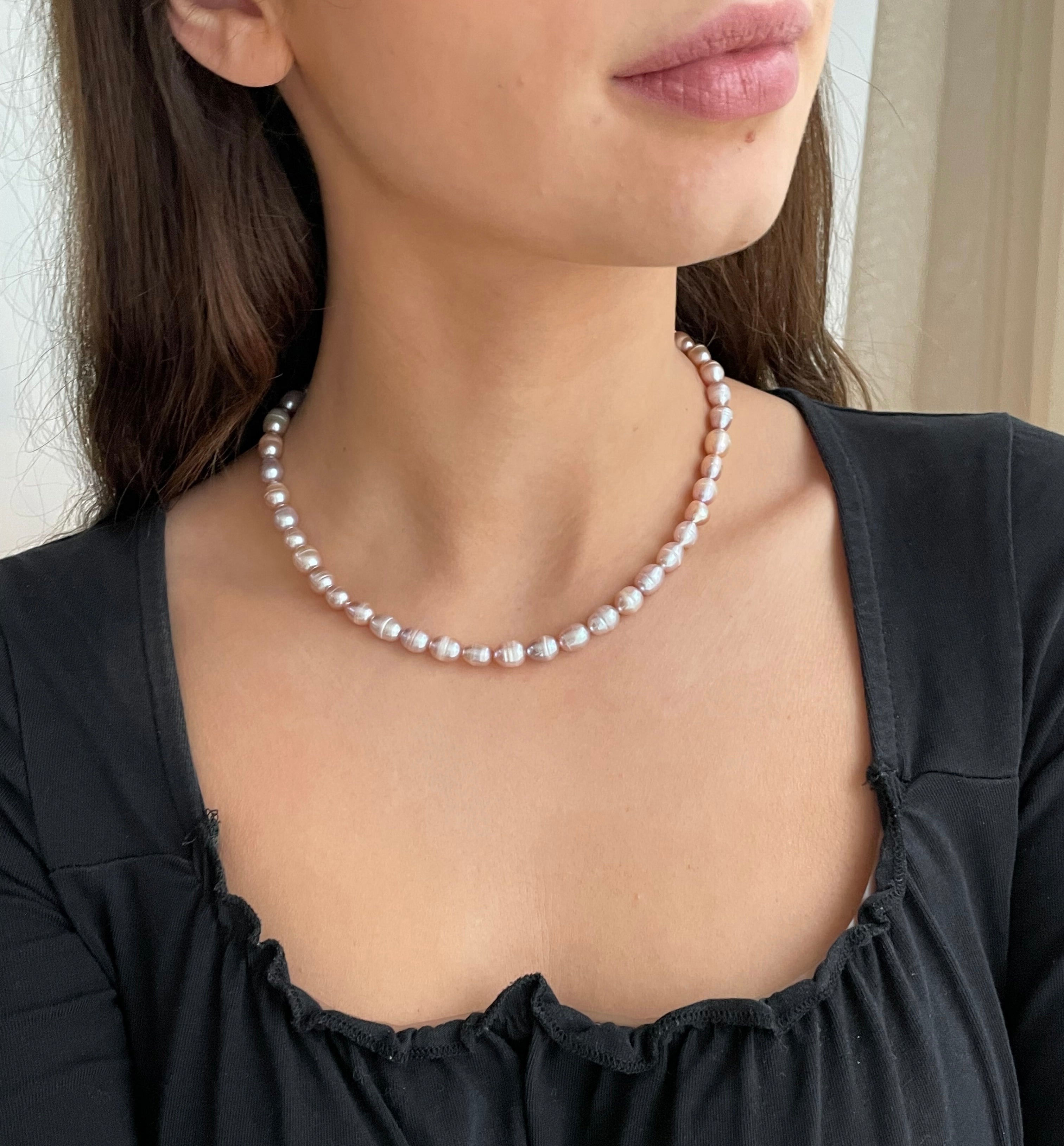 Lilac pearl clearance necklace