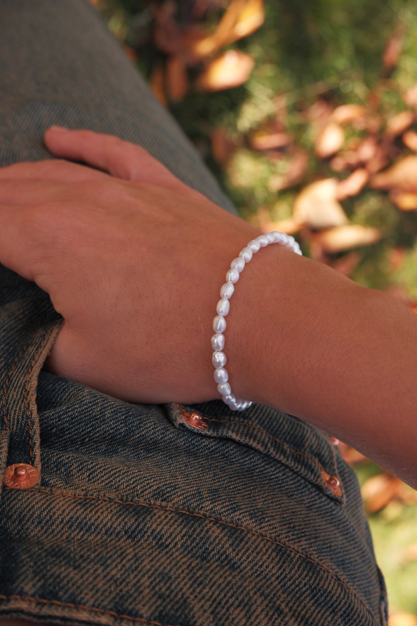 Organic pearl bracelet