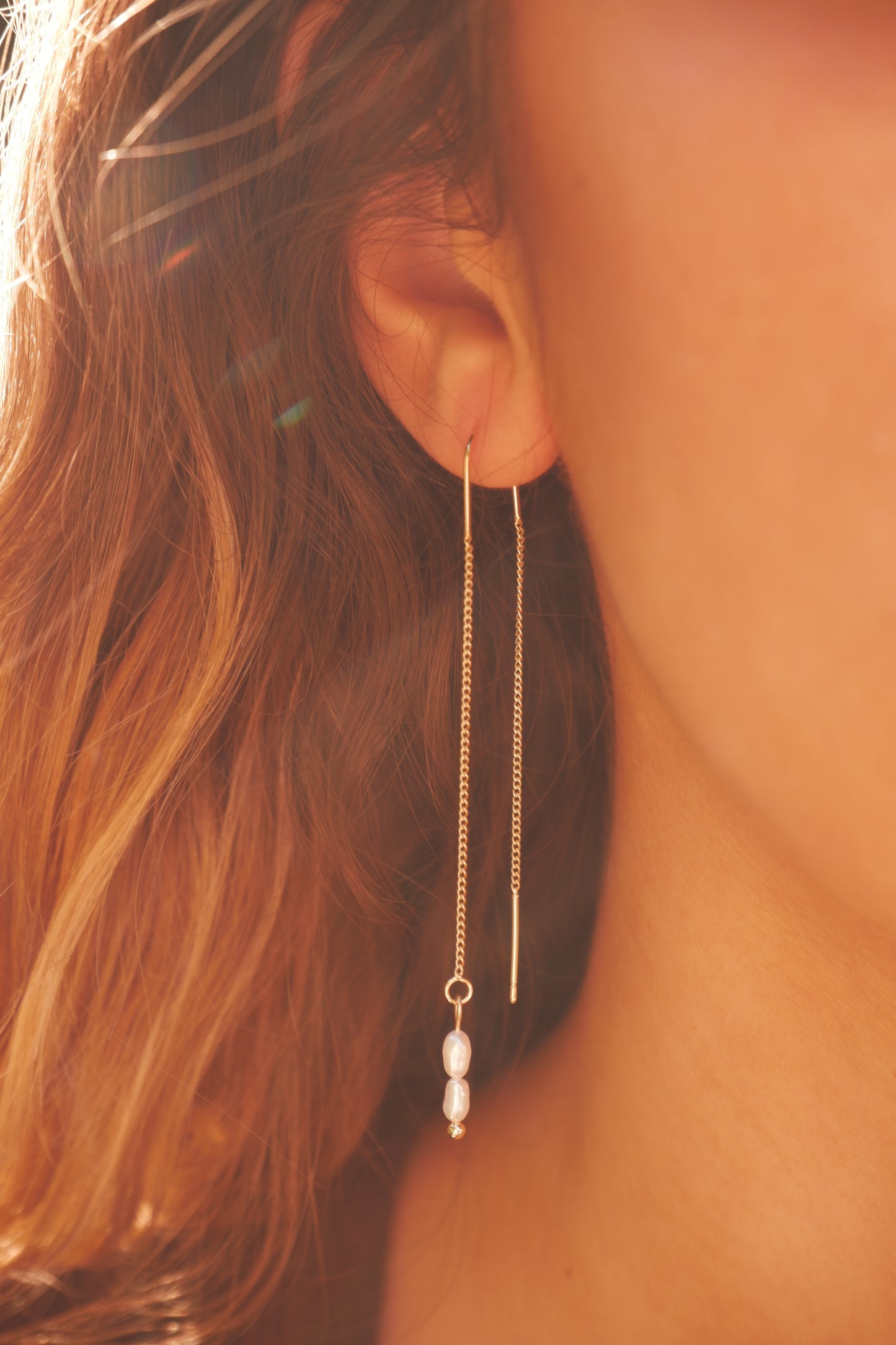 Leila earrings double pearl