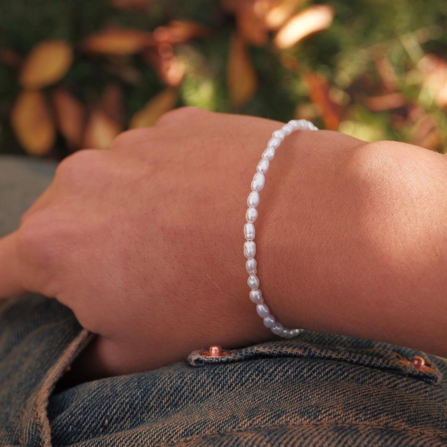 Small rice pearl bracelet