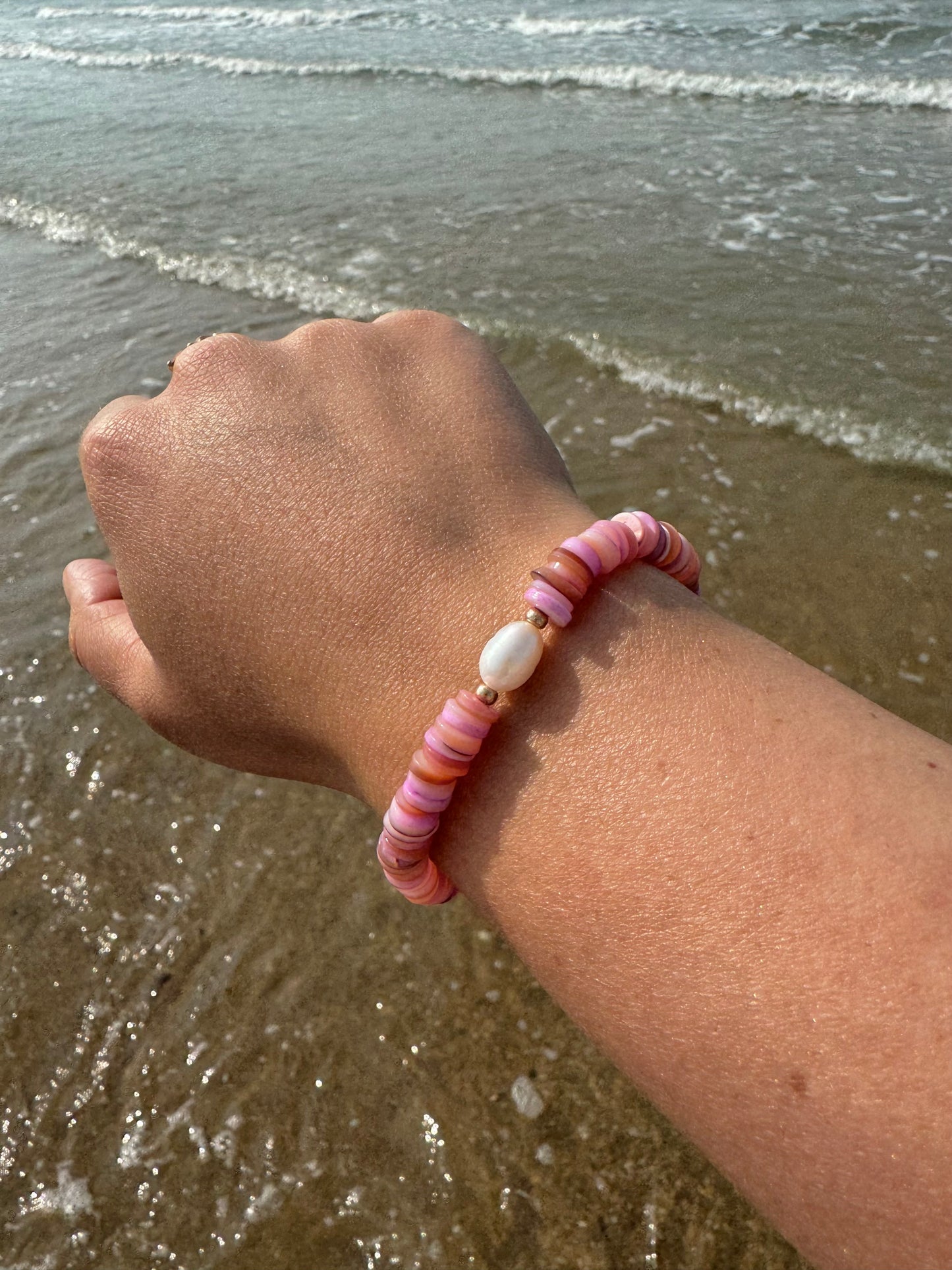 Pink surf bracelet