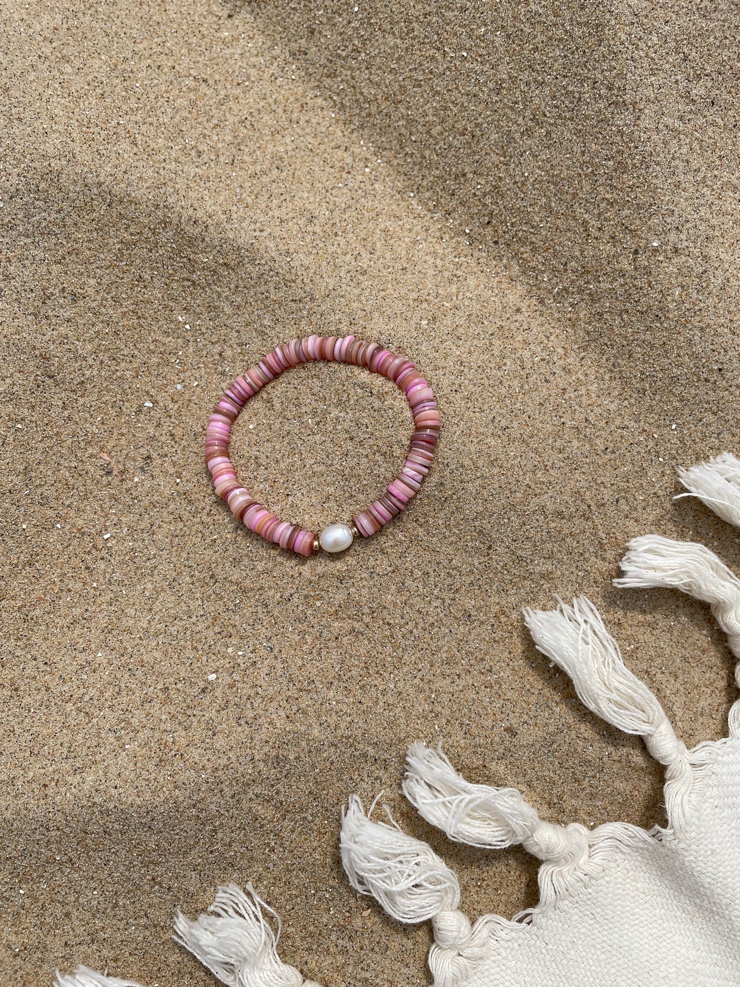 Pink surf bracelet