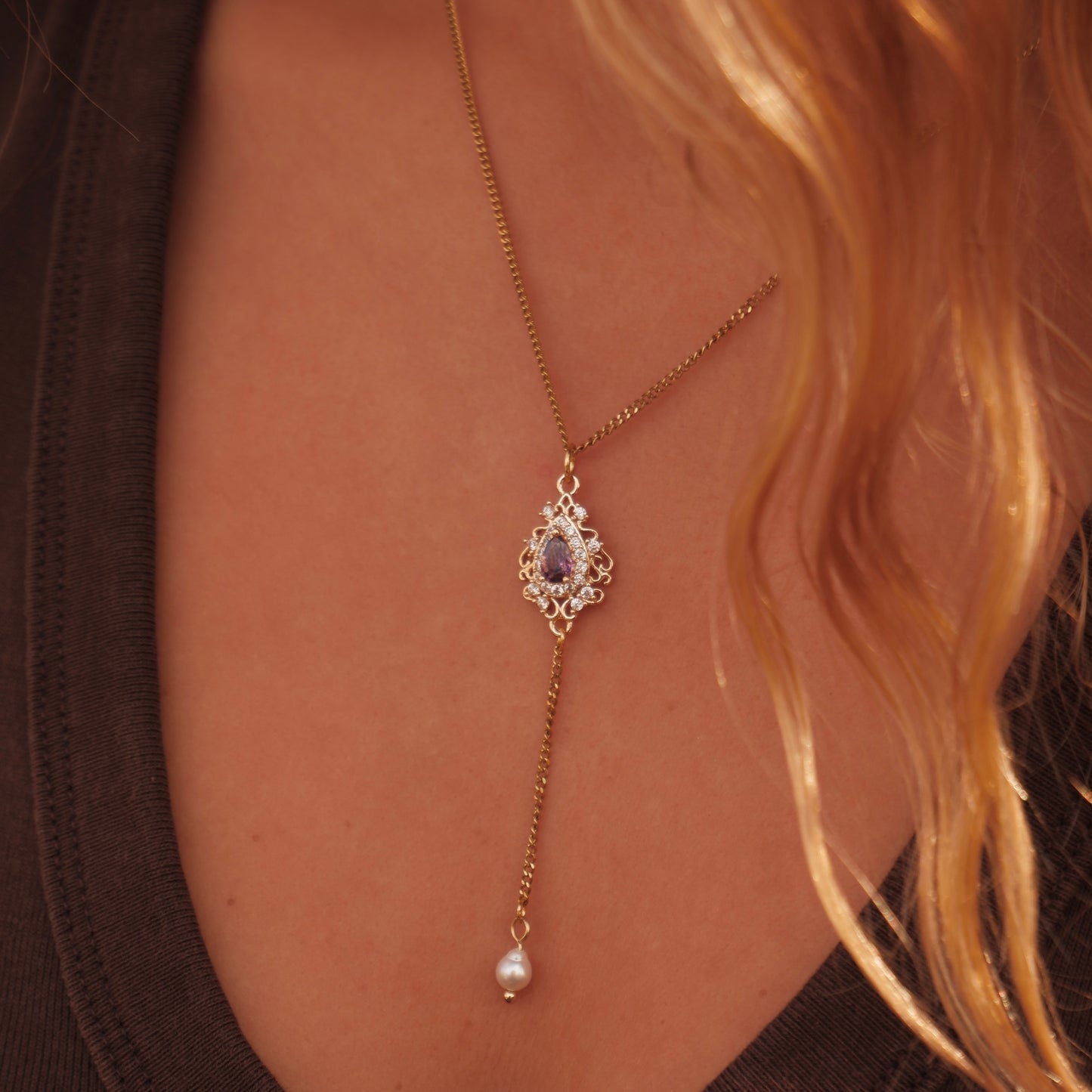 Athena necklace lilac