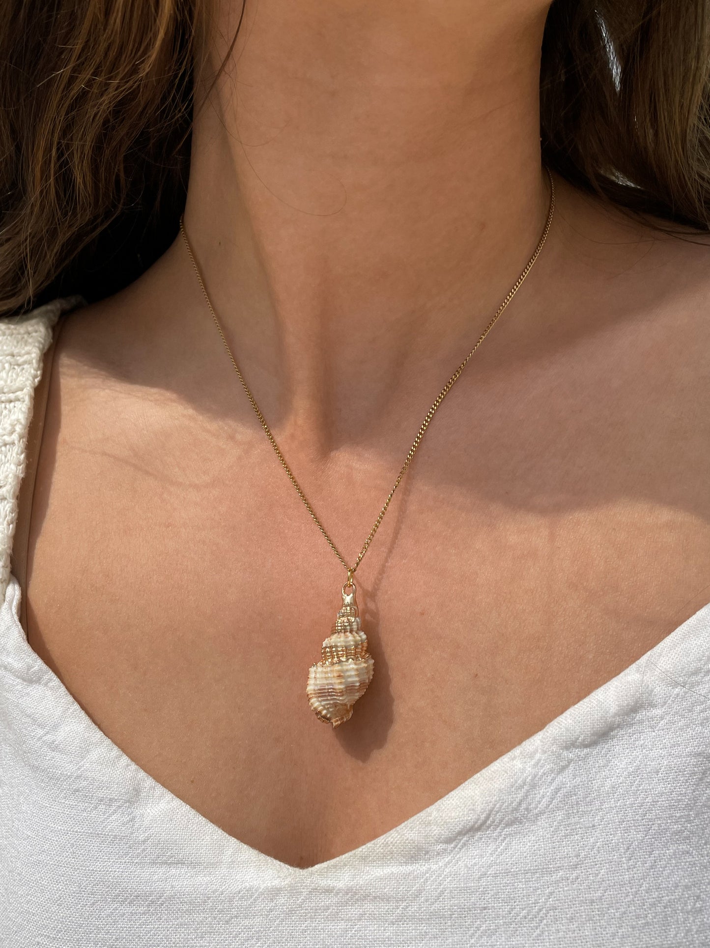 Spiral shell necklace