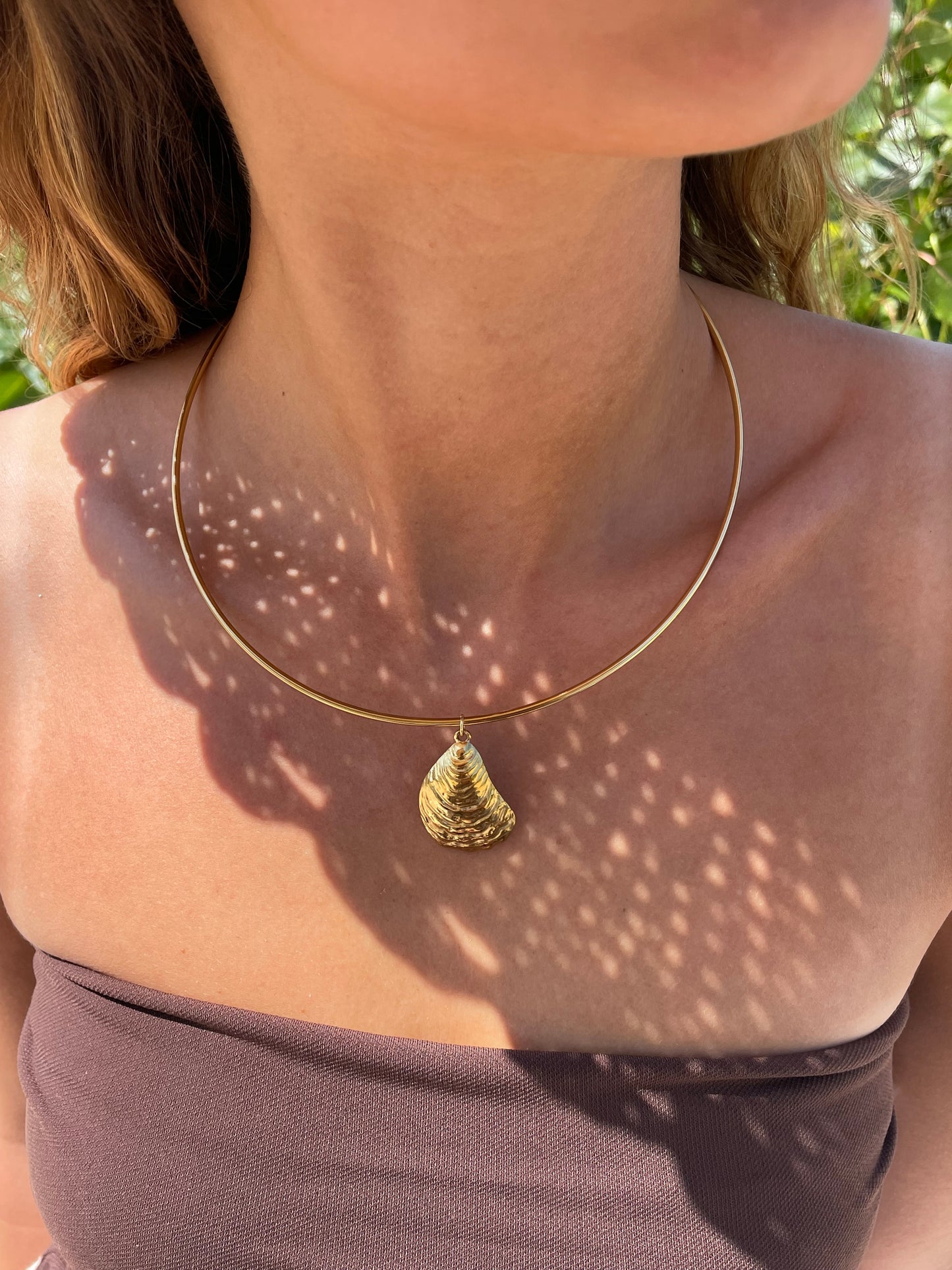 Mussel round necklace