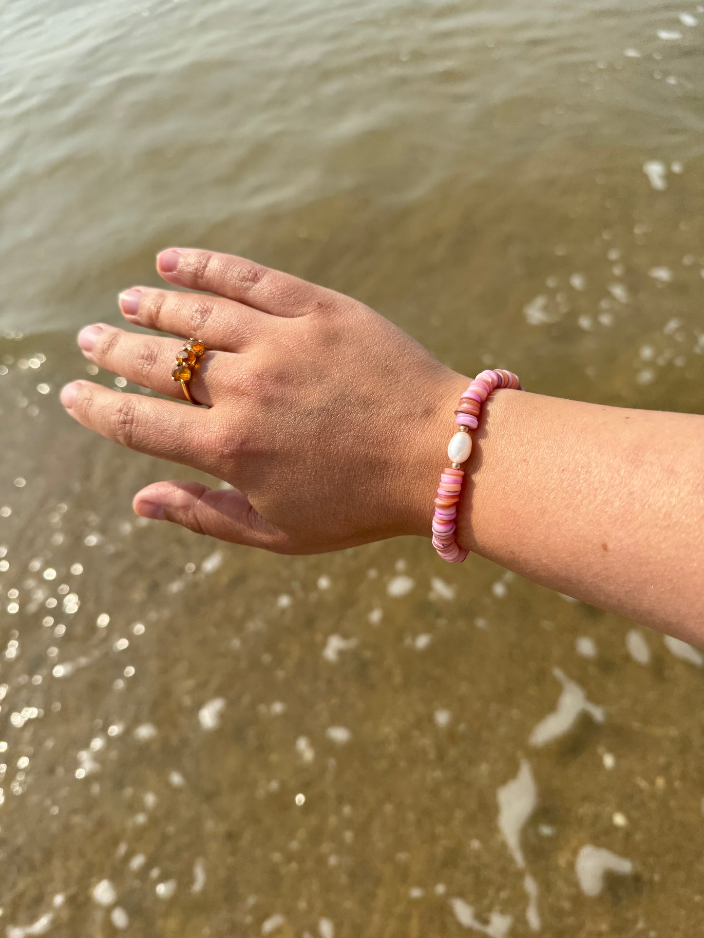 Pink surf bracelet