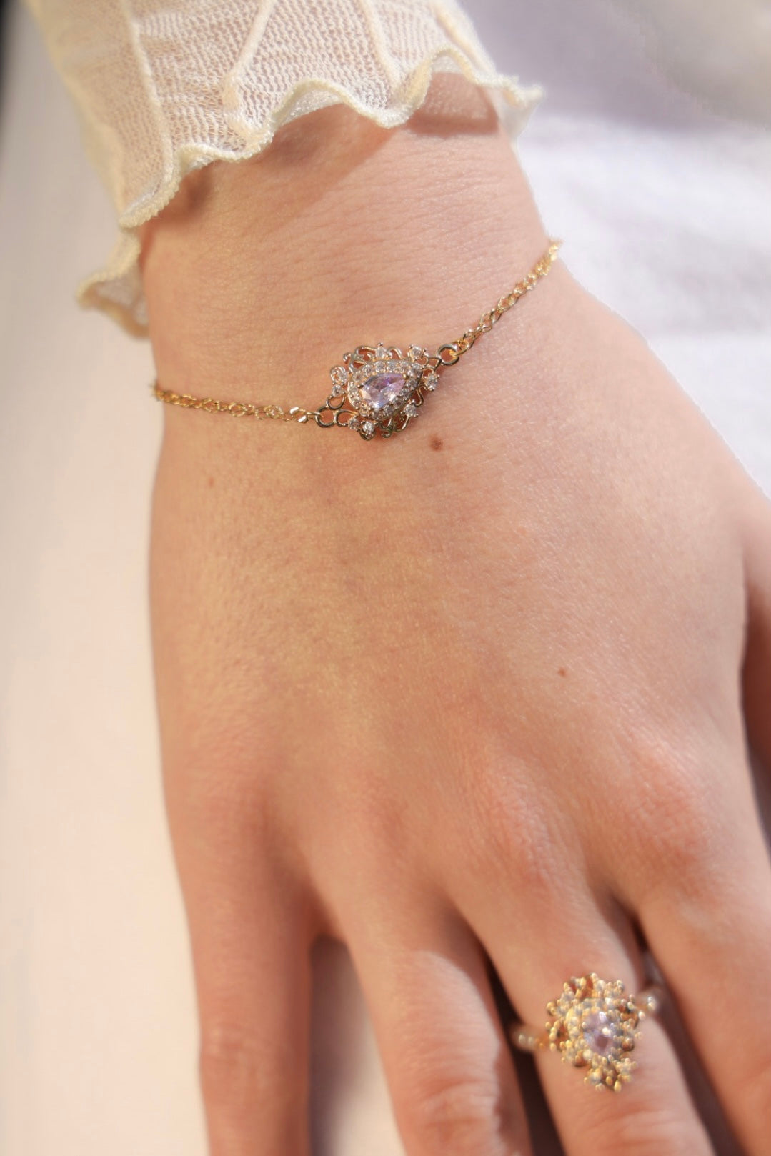 Lilac Athena ring