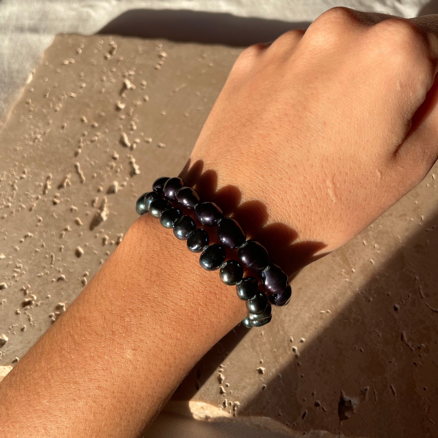 Dark pearl bracelets